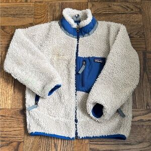 Patagonia Kids Fleece Jacket - Cream and Blue